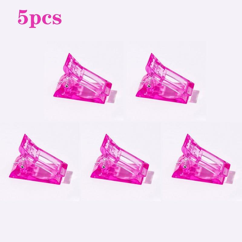 5 Pcs Poly Gel Nail Tips Clip for DIY Manicure Nail Art