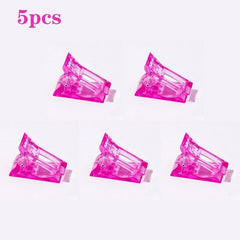 5 Pcs Poly Gel Nail Tips Clip for DIY Manicure Nail Art