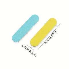 30 Pcs Colorful Nail Files Sandpaper Round Nail Art Manicure Salon Home Use