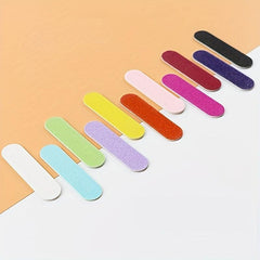 30 Pcs Colorful Nail Files Sandpaper Round Nail Art Manicure Salon Home Use