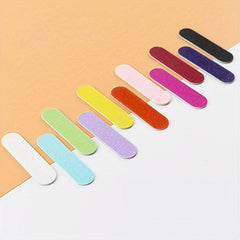 30 Pcs Colorful Nail Files Sandpaper Round Nail Art Manicure Salon Home Use