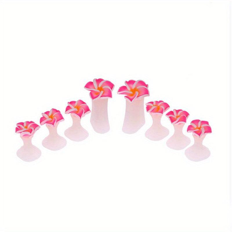 8 Pcs Silicone Toe Separators Flower Toe Spacers Pedicure Dividers