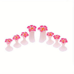8 Pcs Silicone Toe Separators Flower Toe Spacers Pedicure Dividers