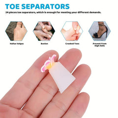 8 Pcs Silicone Toe Separators Flower Toe Spacers Pedicure Dividers