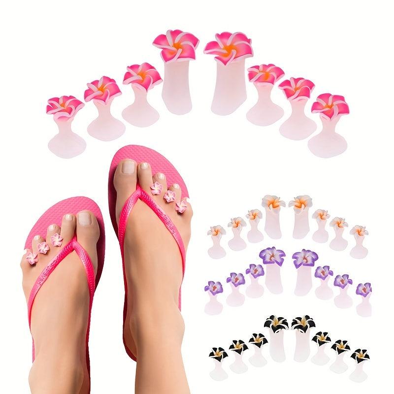 8 Pcs Silicone Toe Separators Flower Toe Spacers Pedicure Dividers