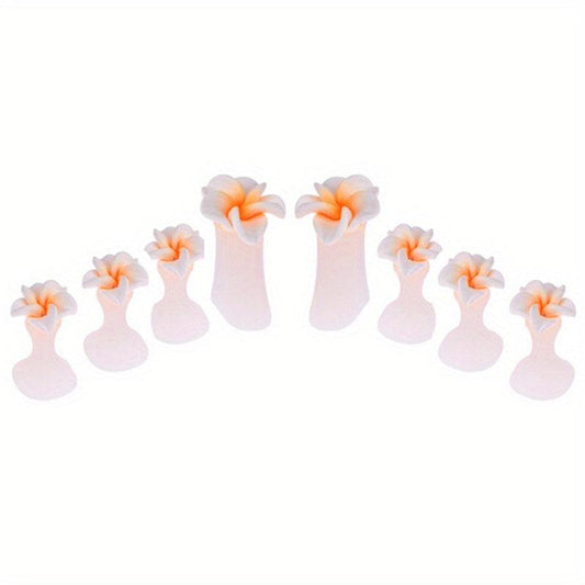 8 Pcs Silicone Toe Separators Flower Toe Spacers Pedicure Dividers