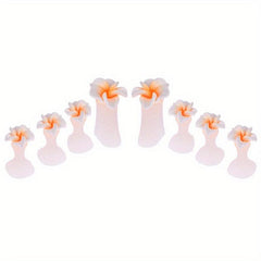 8 Pcs Silicone Toe Separators Flower Toe Spacers Pedicure Dividers