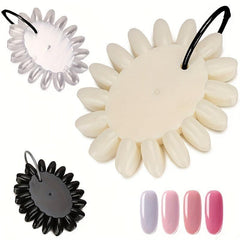 180 Oval False Nail Tips Card Clear Natural Nail Display Stand