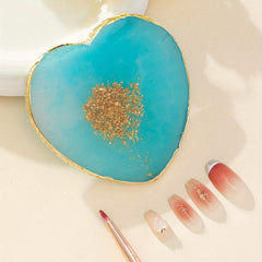 Heart Shape Nail Art Mixing Palette for Press On Nails