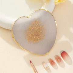 Heart Shape Nail Art Mixing Palette for Press On Nails