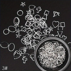 3D Nail Metal Rivets Studs Charms Decoration Punk Star Moon Jewelry Studs