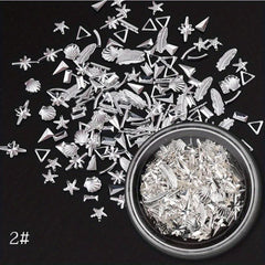 3D Nail Metal Rivets Studs Charms Decoration Punk Star Moon Jewelry Studs
