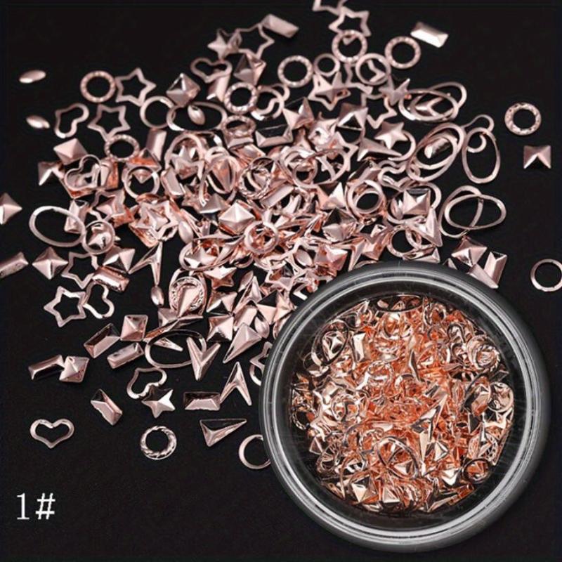 3D Nail Metal Rivets Studs Charms Decoration Punk Star Moon Jewelry Studs