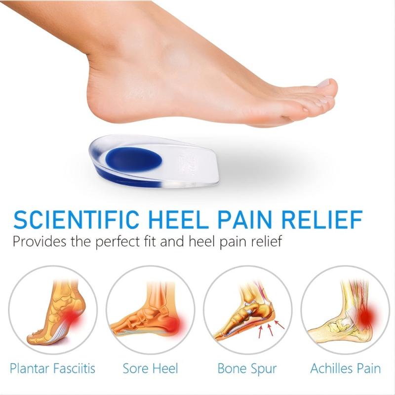 Silicone Heel Cups for Plantar Fasciitis Relief