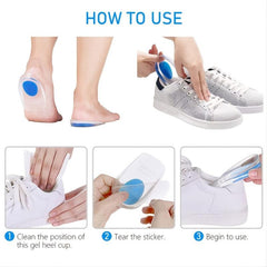 Silicone Heel Cups for Plantar Fasciitis Relief