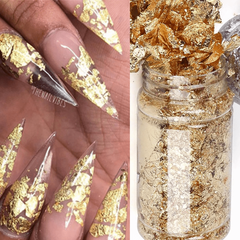 Golden Silver Rose Goden Foil Nail Art Holographic Aluminum Nail Foil Flakes