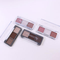 3-in-1 Eyeshadow Palette with Shimmer, Glitter, & Matte Finish