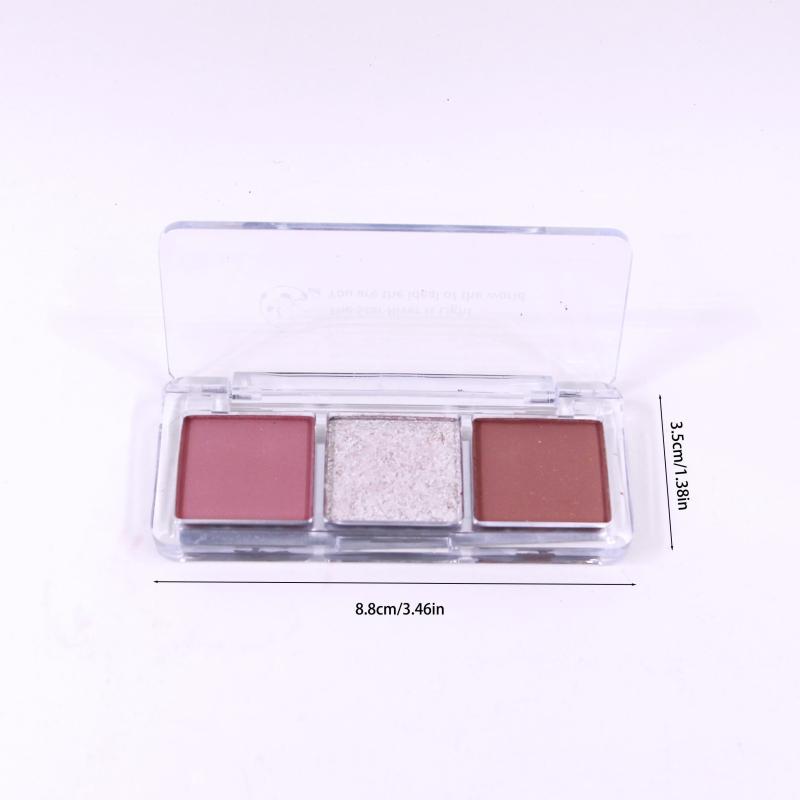 3-in-1 Eyeshadow Palette with Shimmer, Glitter, & Matte Finish