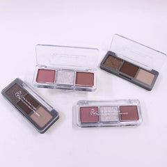 3-in-1 Eyeshadow Palette with Shimmer, Glitter, & Matte Finish