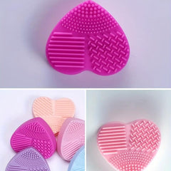 Silicone Makeup Brush Cleaner Pad Box - Wet and Dry Make Up Tools