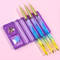 Nail Art Pen Holder Transparent Base for Easy Access