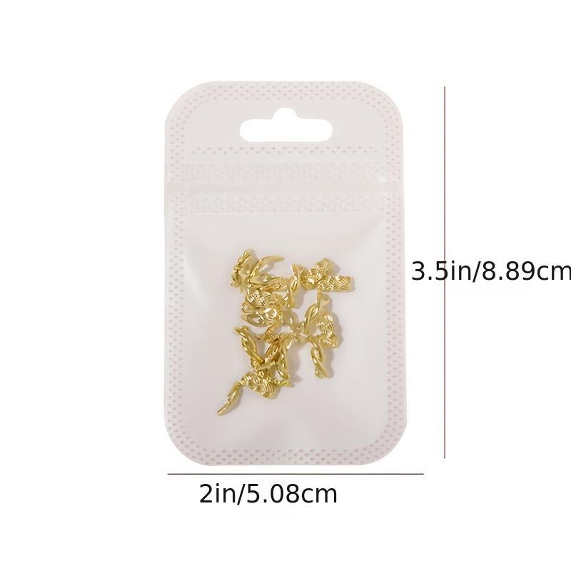 20 pcs 3D DIY Nail Art Braided Twist Metal Ornaments Alloy Nail Accessories
