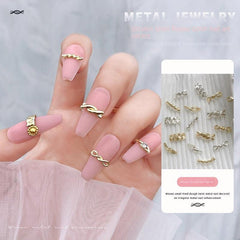 20 pcs 3D DIY Nail Art Braided Twist Metal Ornaments Alloy Nail Accessories
