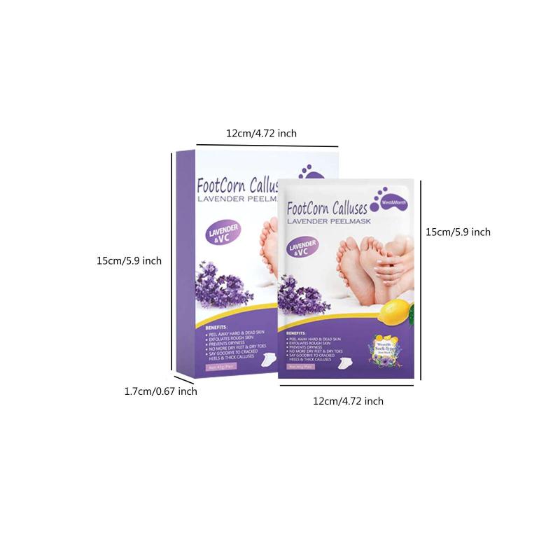 2 Pairs Lavender Foot Mask for Callus Removal