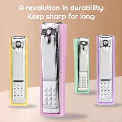 Anti Splash Sharp Nail Clippers Stainless Steel