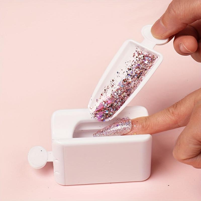Two Layer Dip Powder Recycling Tray for Home Manicure