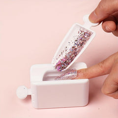 Two Layer Dip Powder Recycling Tray for Home Manicure