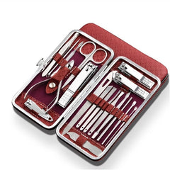 19 pcs Nail Clippers & Cuticle Cutter Set Stainless Steel Manicure Tools