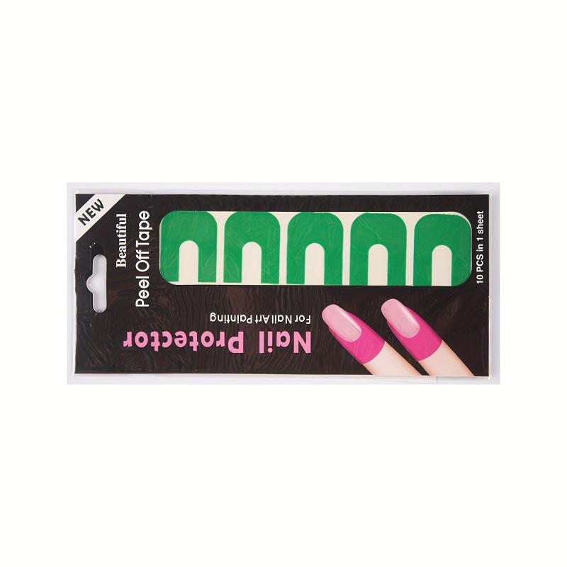 10pcs Anti Spill Nail Polish Protector Stickers for DIY Nail Art