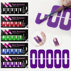 10pcs Anti Spill Nail Polish Protector Stickers for DIY Nail Art