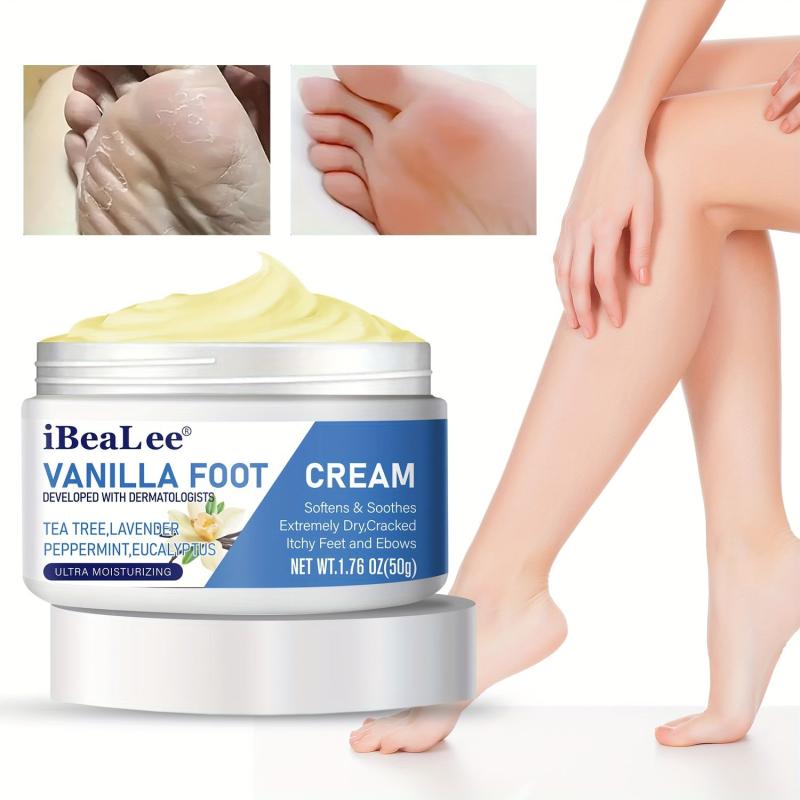 Vanilla Foot Cream For Dry Skin - Callus Remover Intense Moisturizer