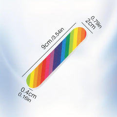 10 Pcs Rainbow Nail File For Toenails Manicure Polishing Rubbing Strip