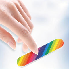 10 Pcs Rainbow Nail File For Toenails Manicure Polishing Rubbing Strip