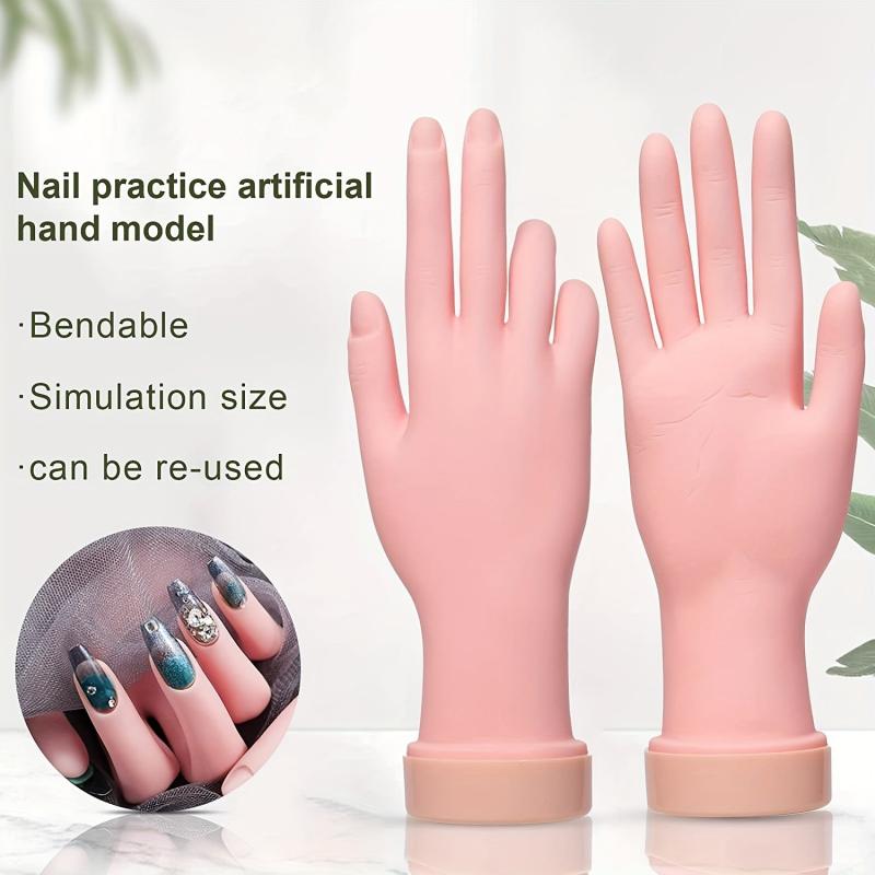 Flexible Soft Plastic Mannequin Hand Nail Trainer