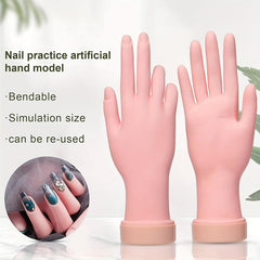 Flexible Soft Plastic Mannequin Hand Nail Trainer