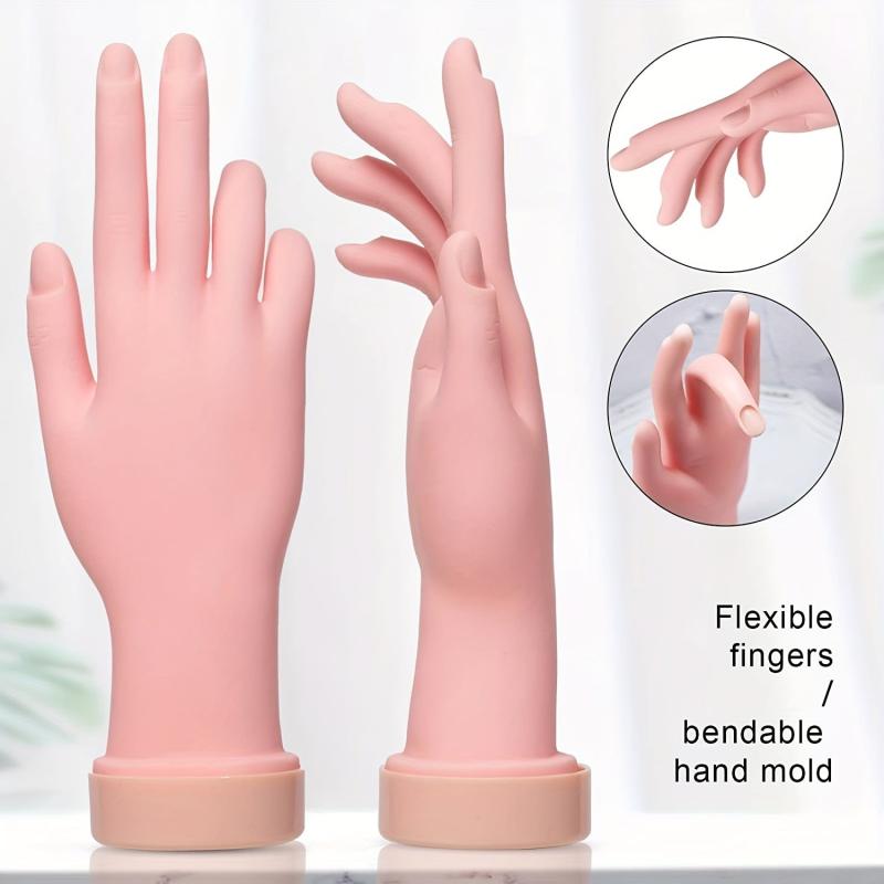 Flexible Soft Plastic Mannequin Hand Nail Trainer