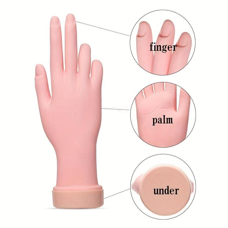 Flexible Soft Plastic Mannequin Hand Nail Trainer