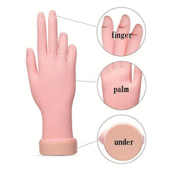 Flexible Soft Plastic Mannequin Hand Nail Trainer