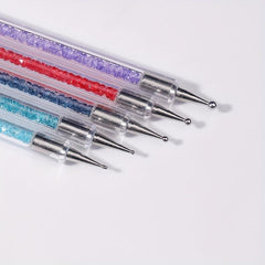 5 Double Ended Nail Art Brush Set for Salon Manicures