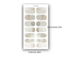 Christmas Snowflake Nail Polish Stickers - Self Adhesive Gel Decals