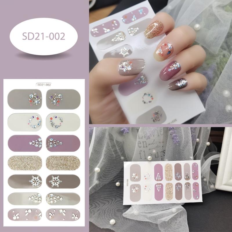 Christmas Snowflake Nail Polish Stickers - Self Adhesive Gel Decals
