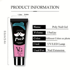 Temperature Changing Poly Nail Gel Rose Red Gray Nail Extension Gel