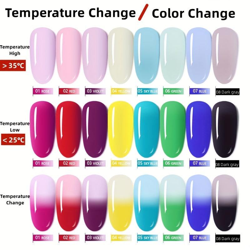 Temperature Changing Poly Nail Gel Rose Red Gray Nail Extension Gel