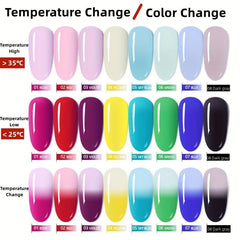 Temperature Changing Poly Nail Gel Rose Red Gray Nail Extension Gel