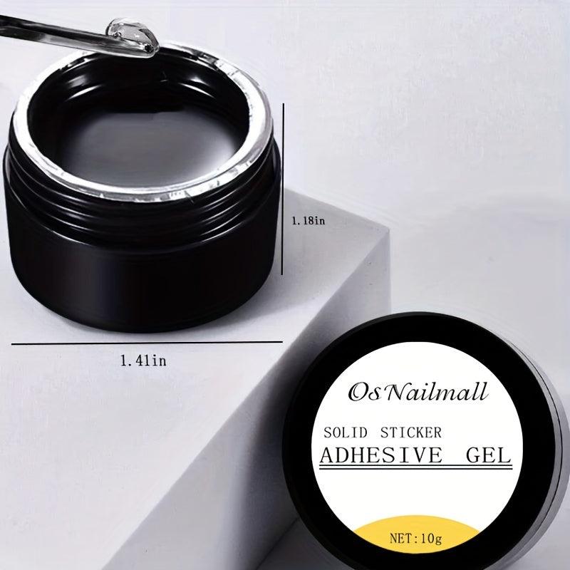 Clear Rhinestone Gel Nail Tips with No Wipe Adhesive