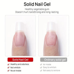Clear Rhinestone Gel Nail Tips with No Wipe Adhesive
